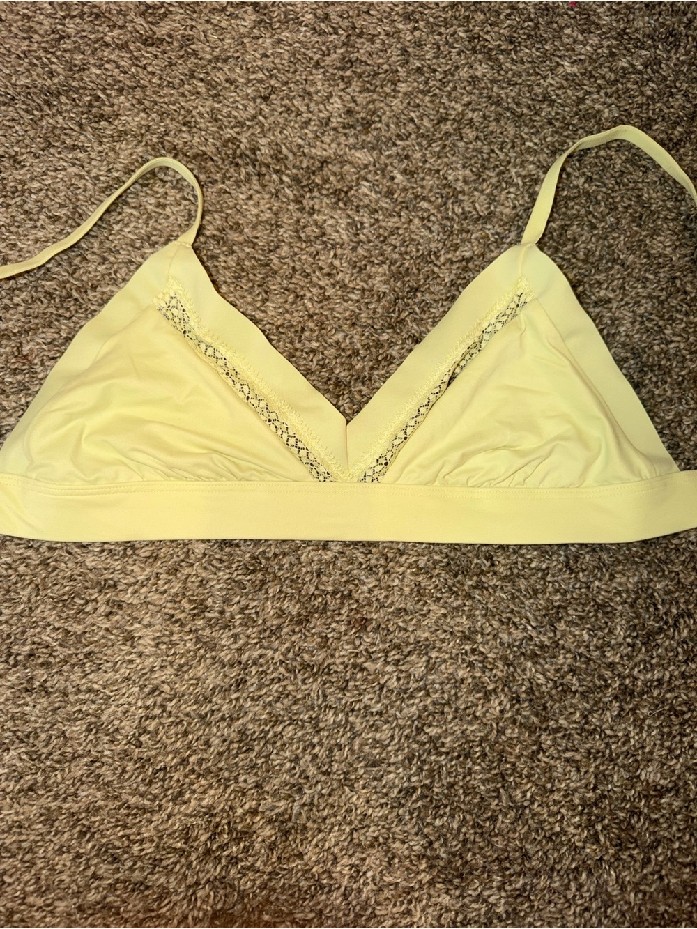 Victoria’s Secret PINK Incredible Bralette Yellow M Band Adjustable Straps